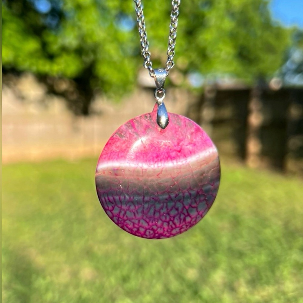 Agate Cookie Pendant